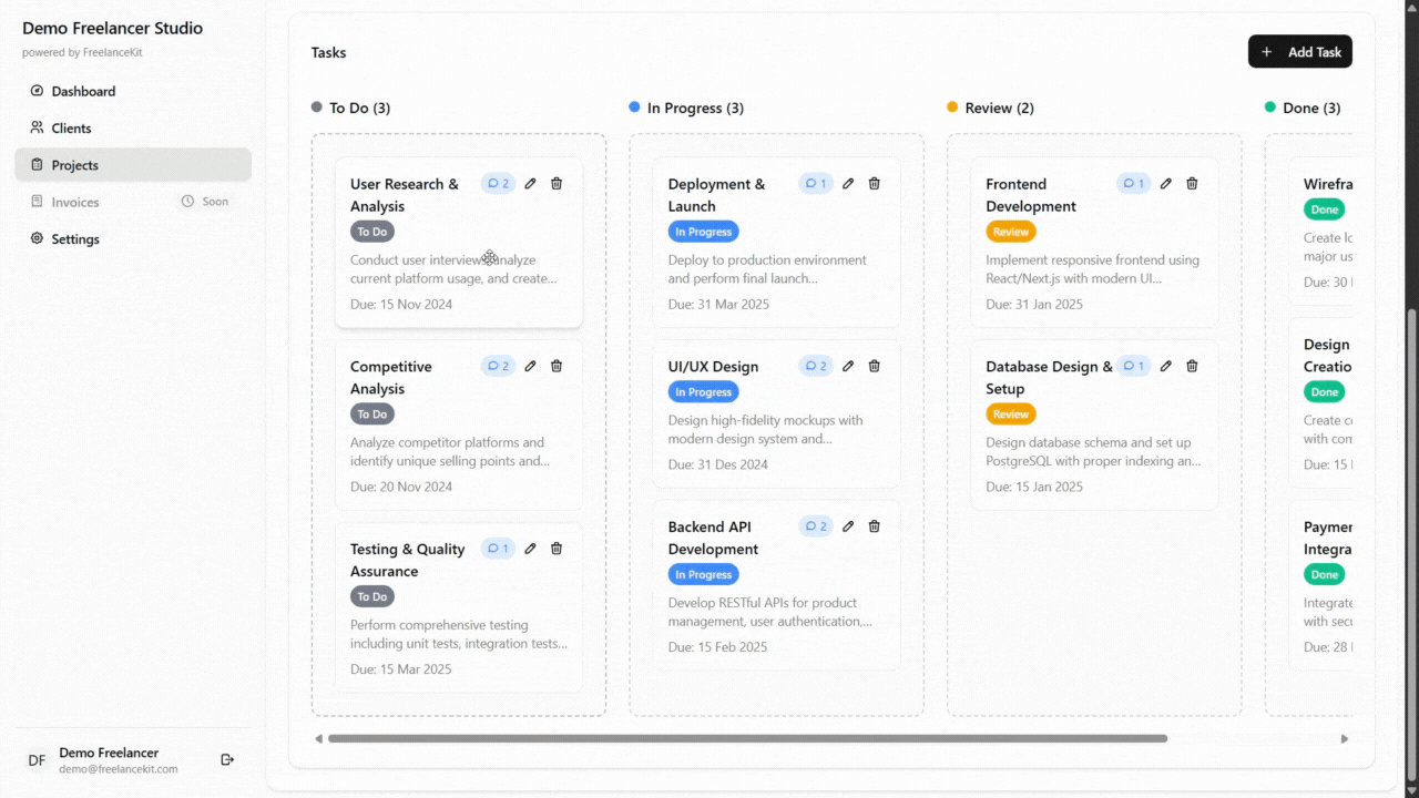 Client management demo